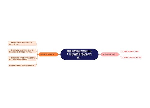 常用局部麻醉药都有什么？局部麻醉常用方法有什么？