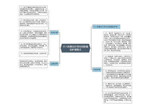 介入栓塞治疗颅内动脉瘤的护理要点