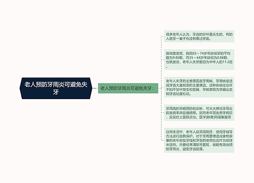 老人预防牙周炎可避免失牙