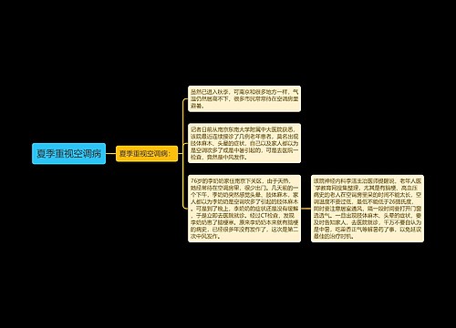 夏季重视空调病