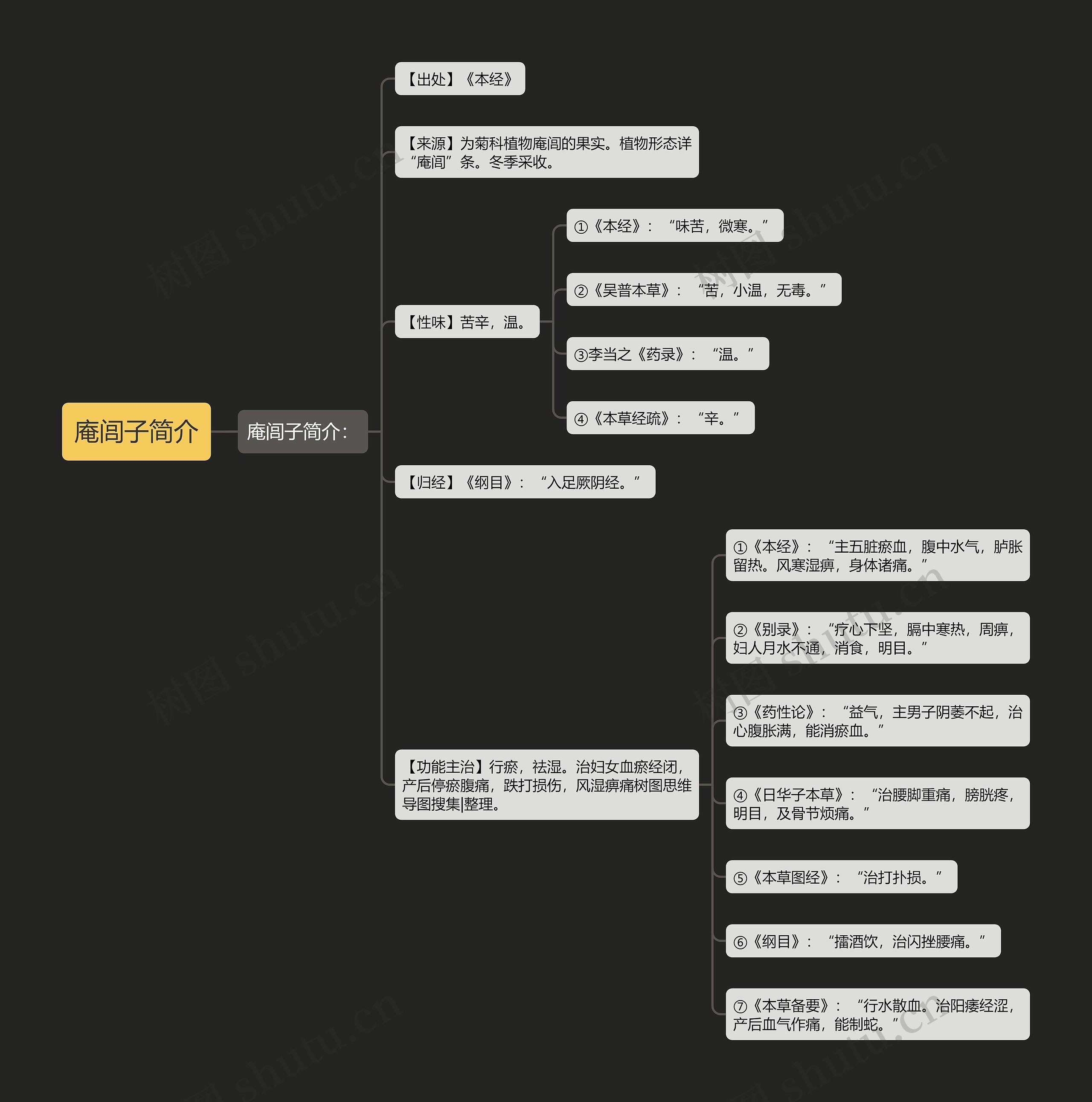庵闾子简介思维导图