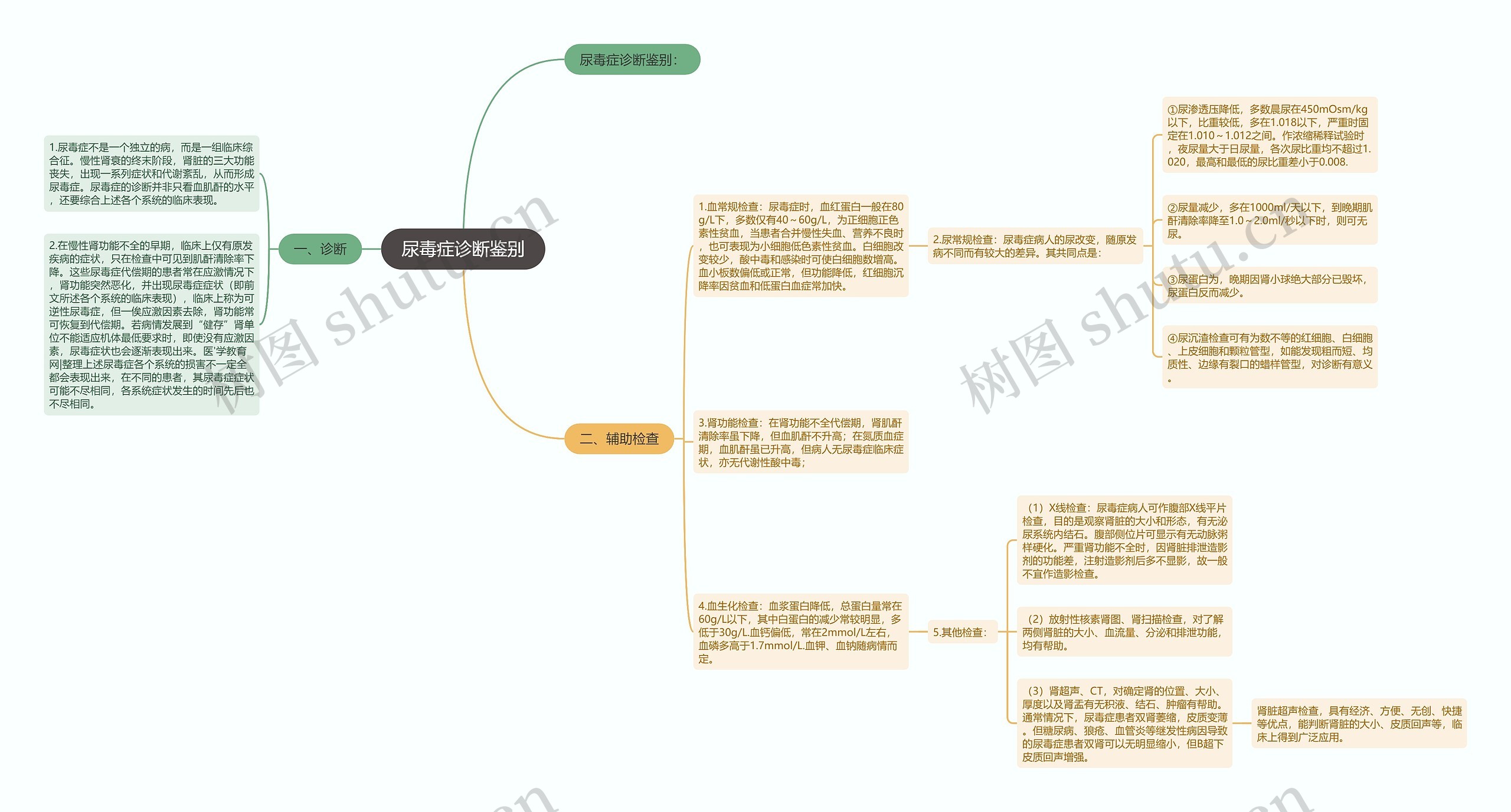 尿毒症诊断鉴别思维导图