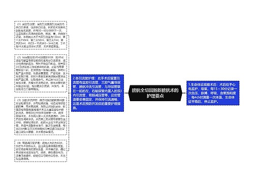 膀胱全切回肠新膀胱术的护理要点