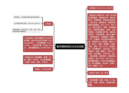 番石榴树皮处方|主治功能