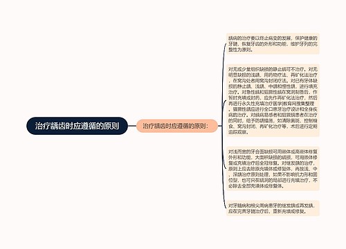 治疗龋齿时应遵循的原则