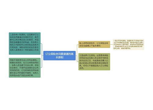 订立保险合同要遵循的基本原则