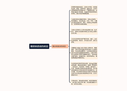 糖尿病昏迷的病因