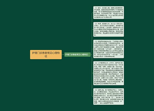 护理门诊患者常见心理特征