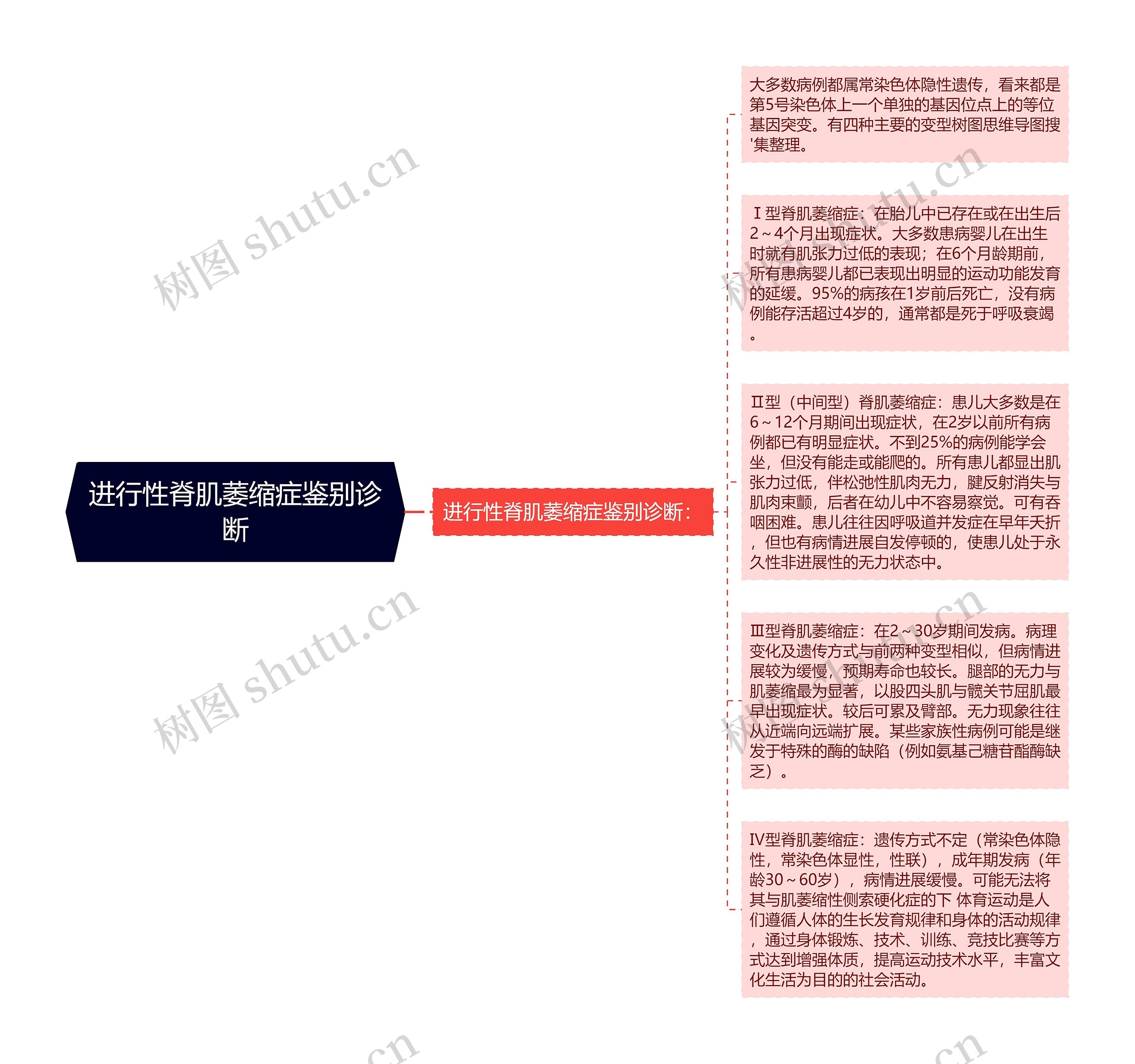 进行性脊肌萎缩症鉴别诊断思维导图