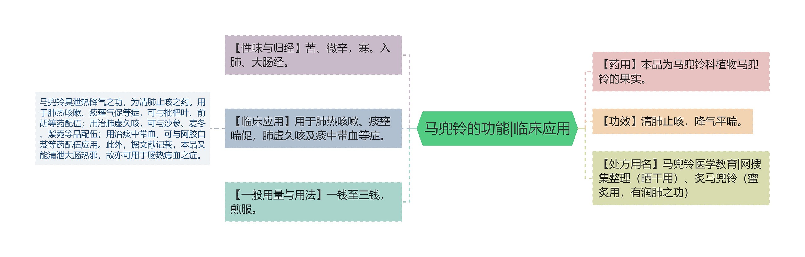 马兜铃的功能|临床应用思维导图