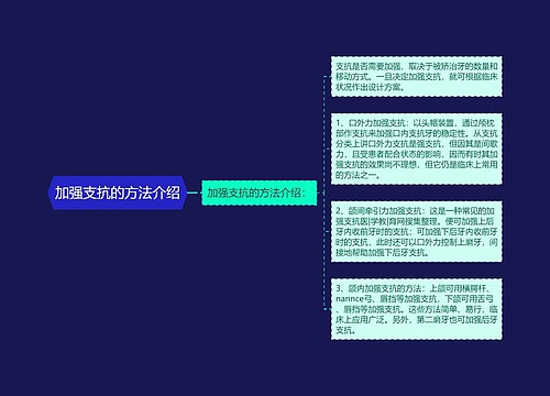 加强支抗的方法介绍