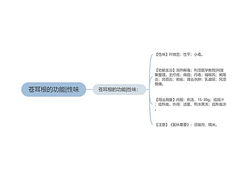 苍耳根的功能|性味