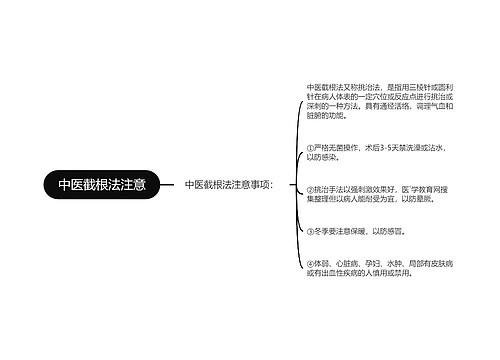 中医截根法注意