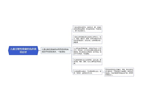 儿童过敏性紫癜的临床表现症状