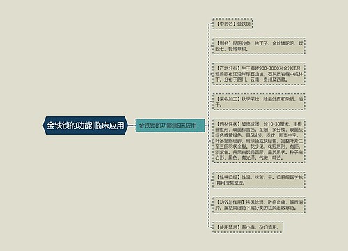 金铁锁的功能|临床应用