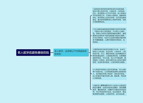 老人拔牙应避免哪些危险