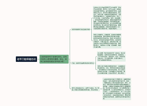 老年口腔保健办法