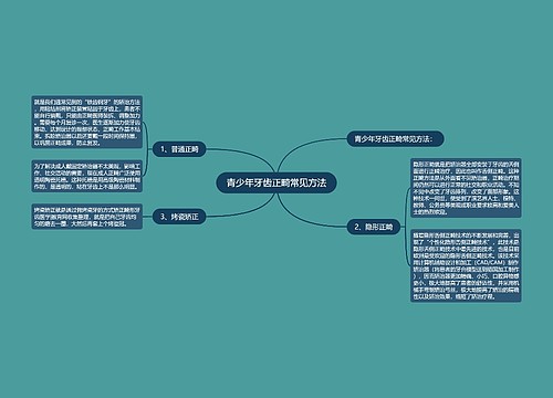 青少年牙齿正畸常见方法