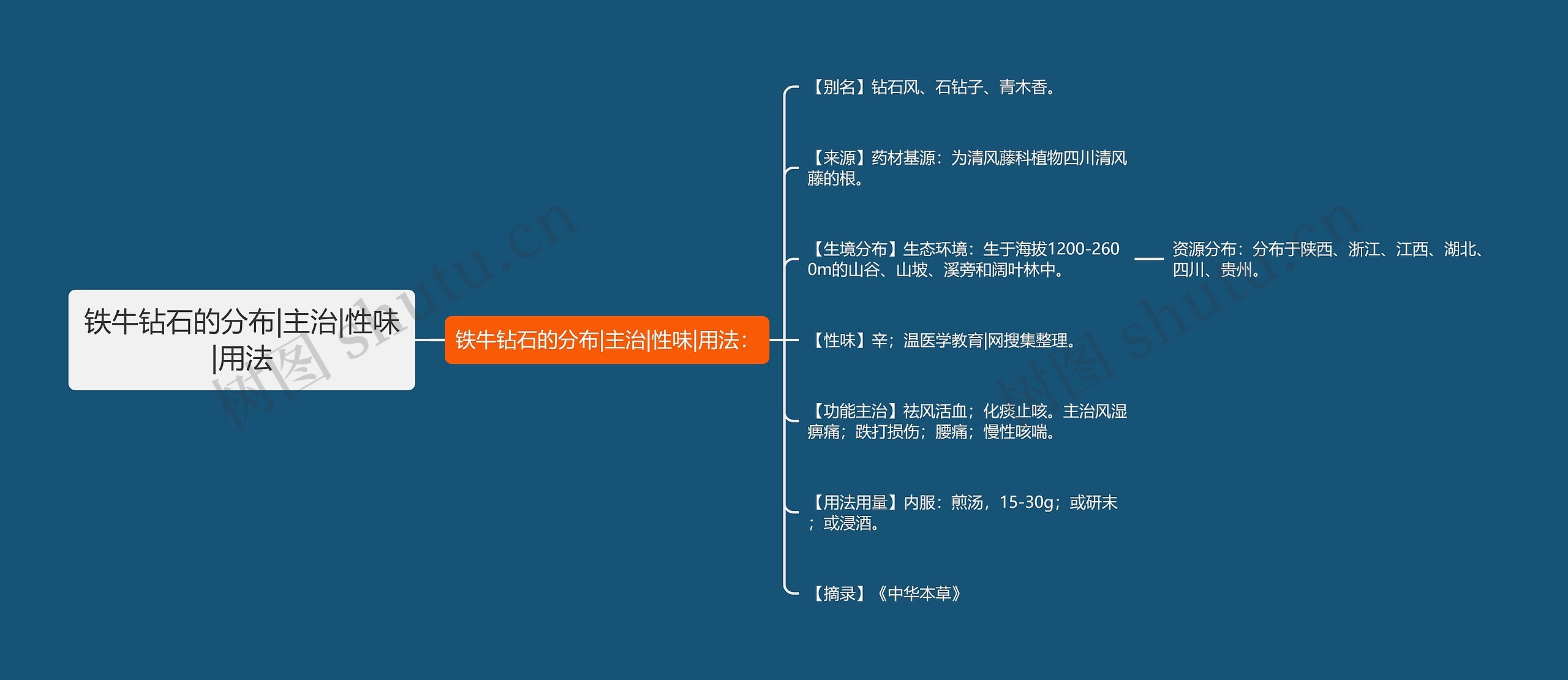 铁牛钻石的分布|主治|性味|用法