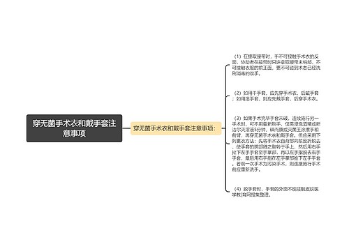 穿无菌手术衣和戴手套注意事项