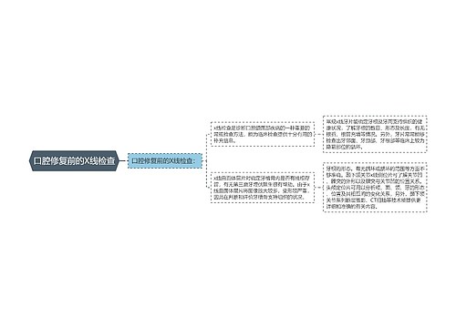 口腔修复前的X线检查