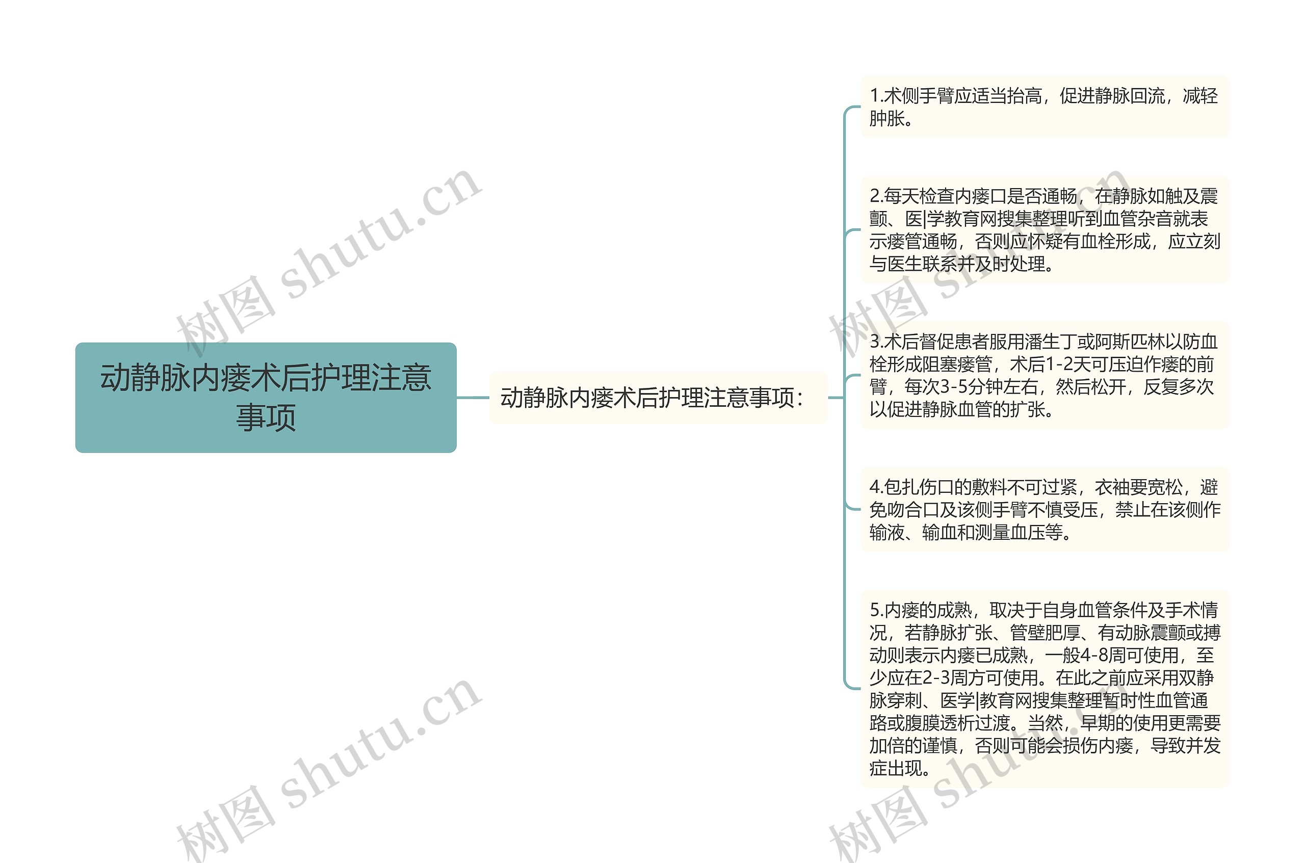 动静脉内瘘术后护理注意事项