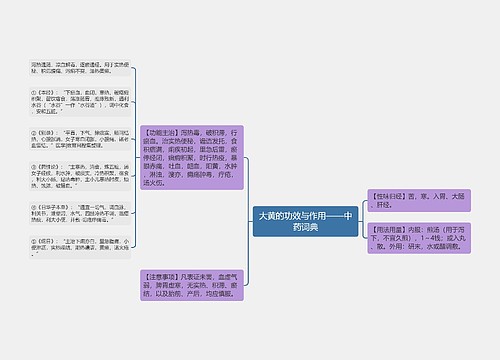 大黄的功效与作用——中药词典