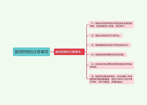 服用药物的注意事项