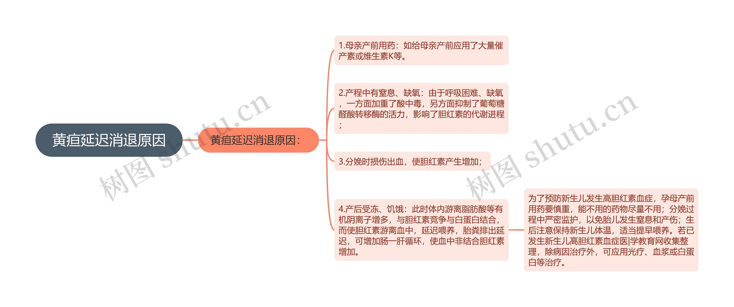 黄疸延迟消退原因思维导图