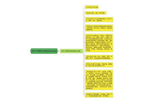 鸡爪大黄的功能|临床应用