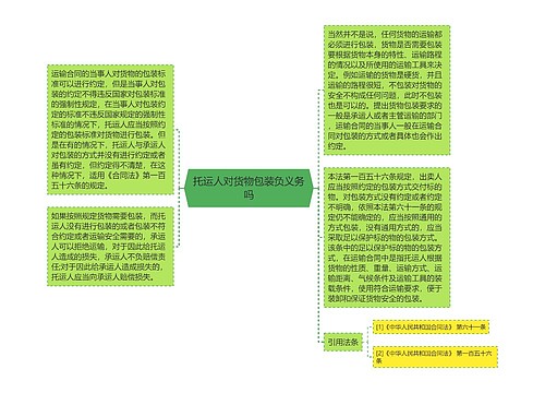 托运人对货物包装负义务吗