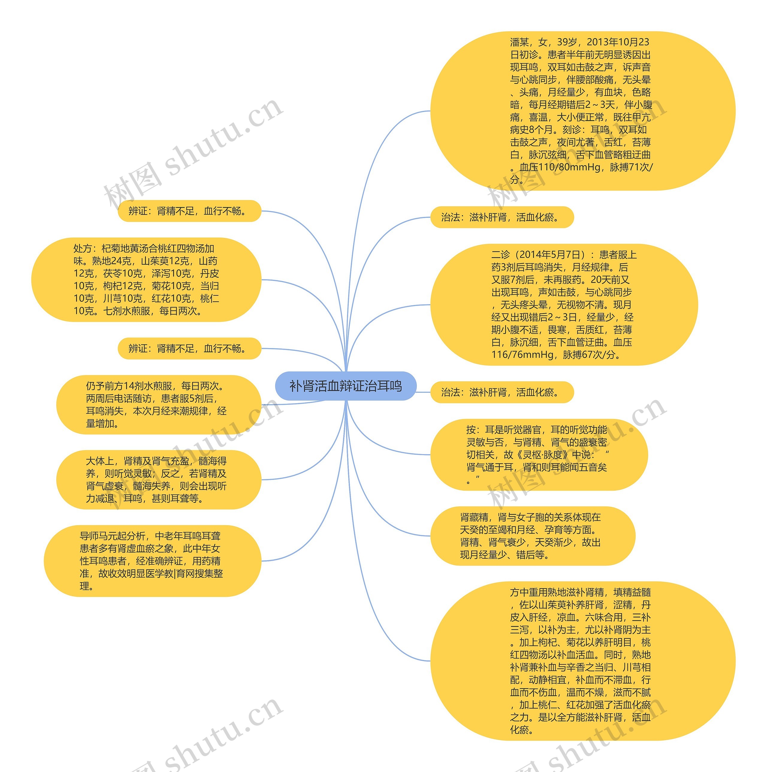 补肾活血辩证治耳鸣思维导图