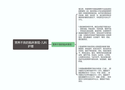 营养不良的临床表现-儿科护理