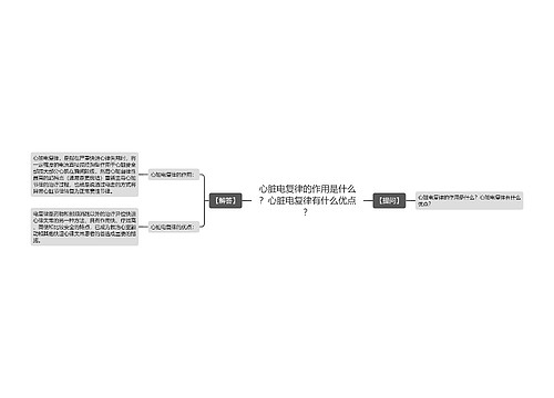 心脏电复律的作用是什么？心脏电复律有什么优点？