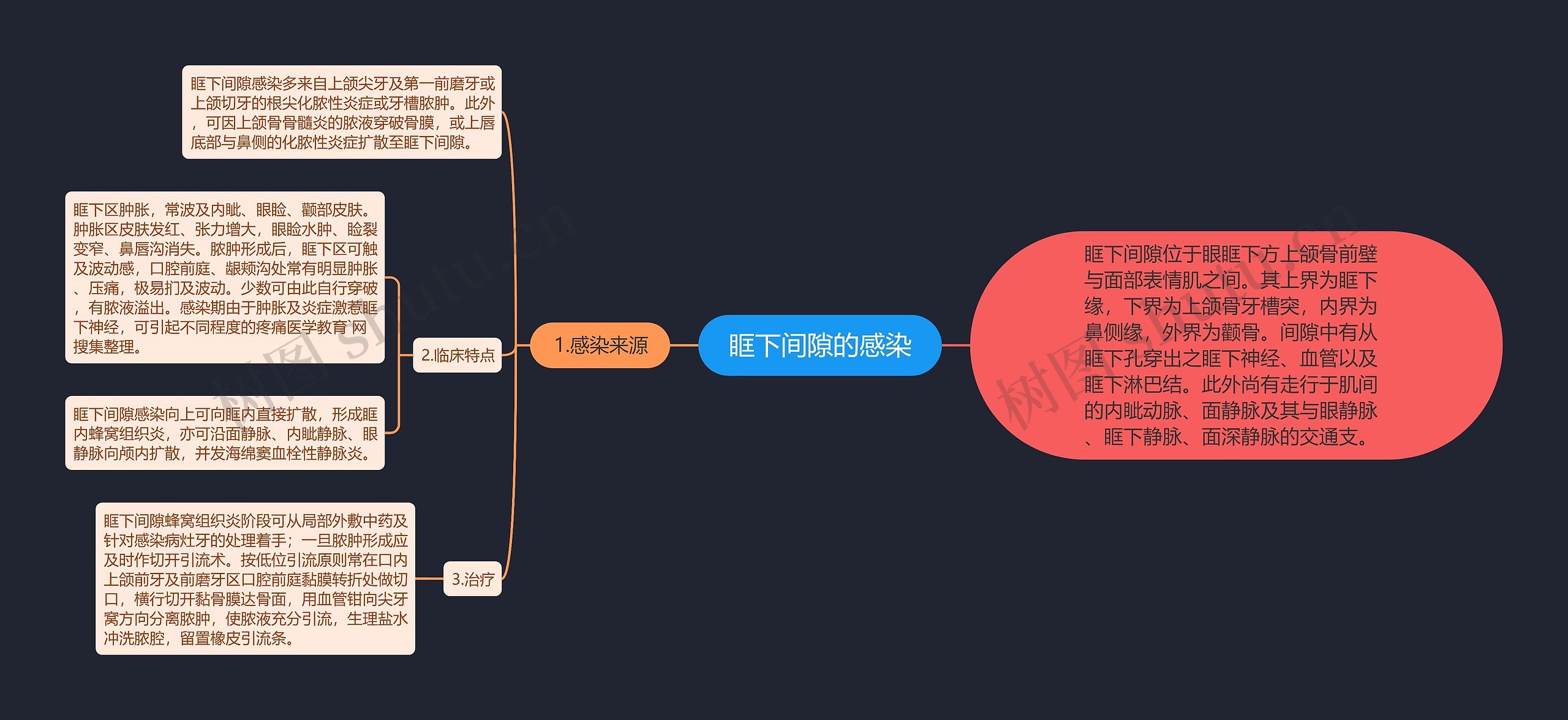 眶下间隙的感染