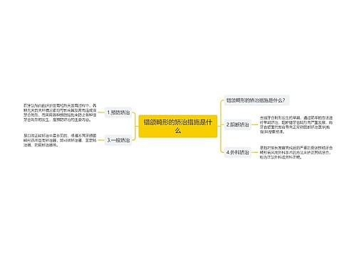 错颌畸形的矫治措施是什么