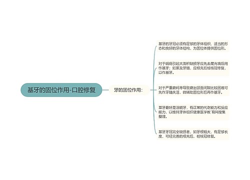 基牙的固位作用-口腔修复