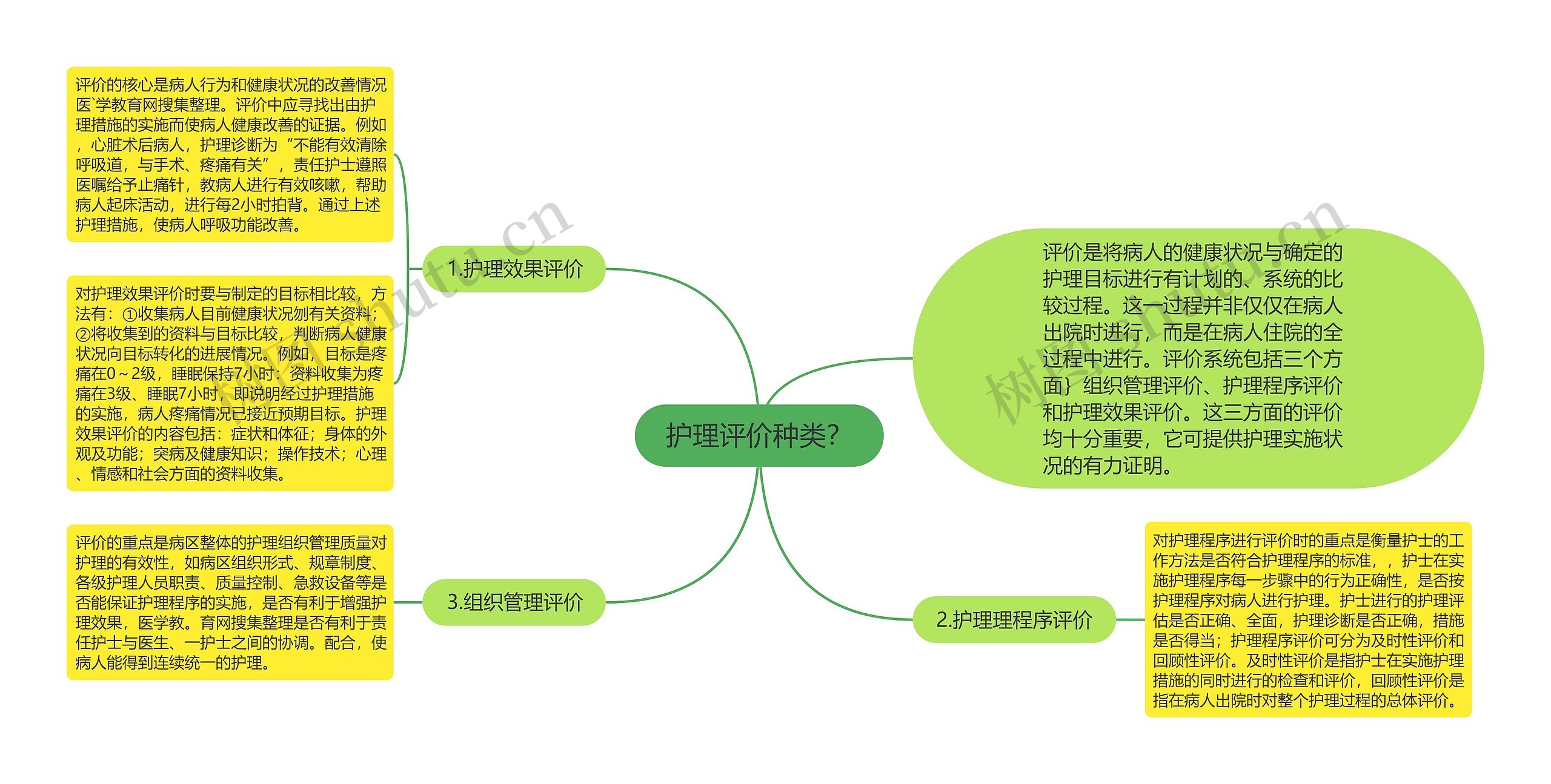 护理评价种类？思维导图