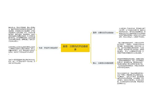 真理：淡黄色的牙齿最健康