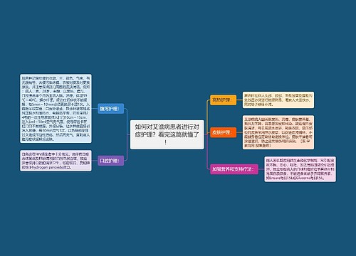 如何对艾滋病患者进行对症护理？看完这篇就懂了！