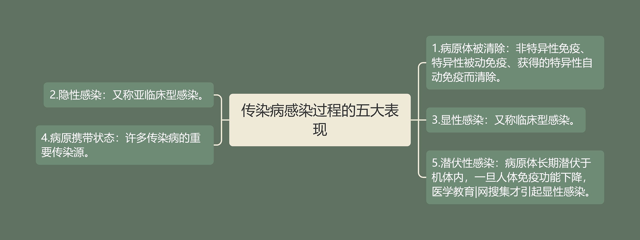 传染病感染过程的五大表现