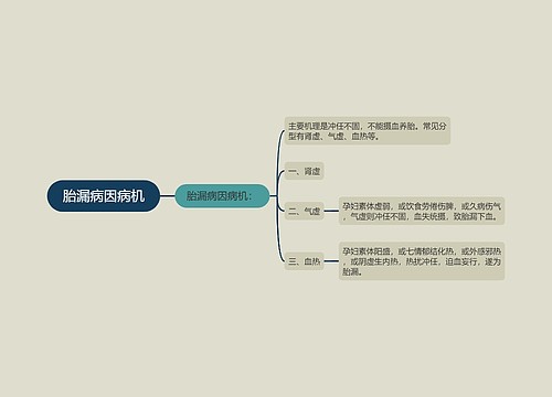 胎漏病因病机