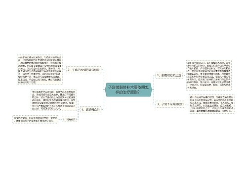 子宫破裂修补术要依照怎样的治疗原则？