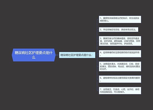 糖尿病社区护理要点是什么