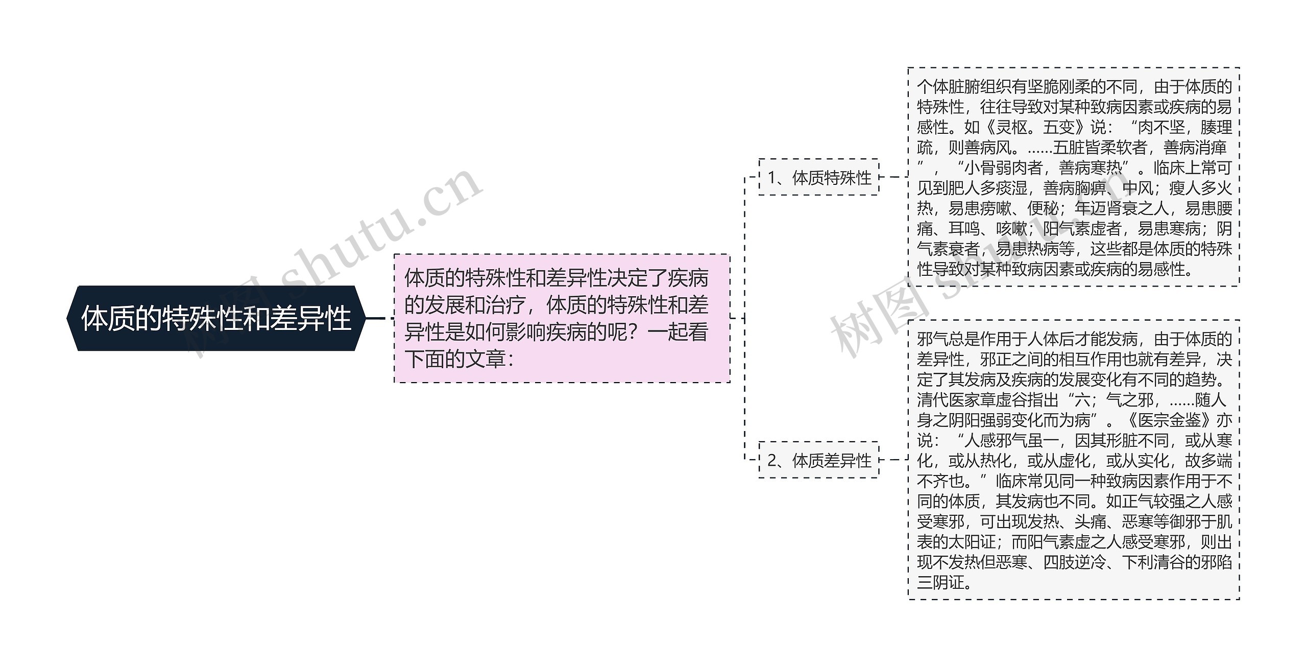 体质的特殊性和差异性思维导图