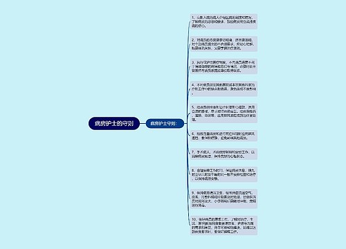 病房护士的守则
