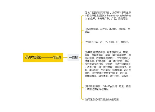 药材集锦——一箭球