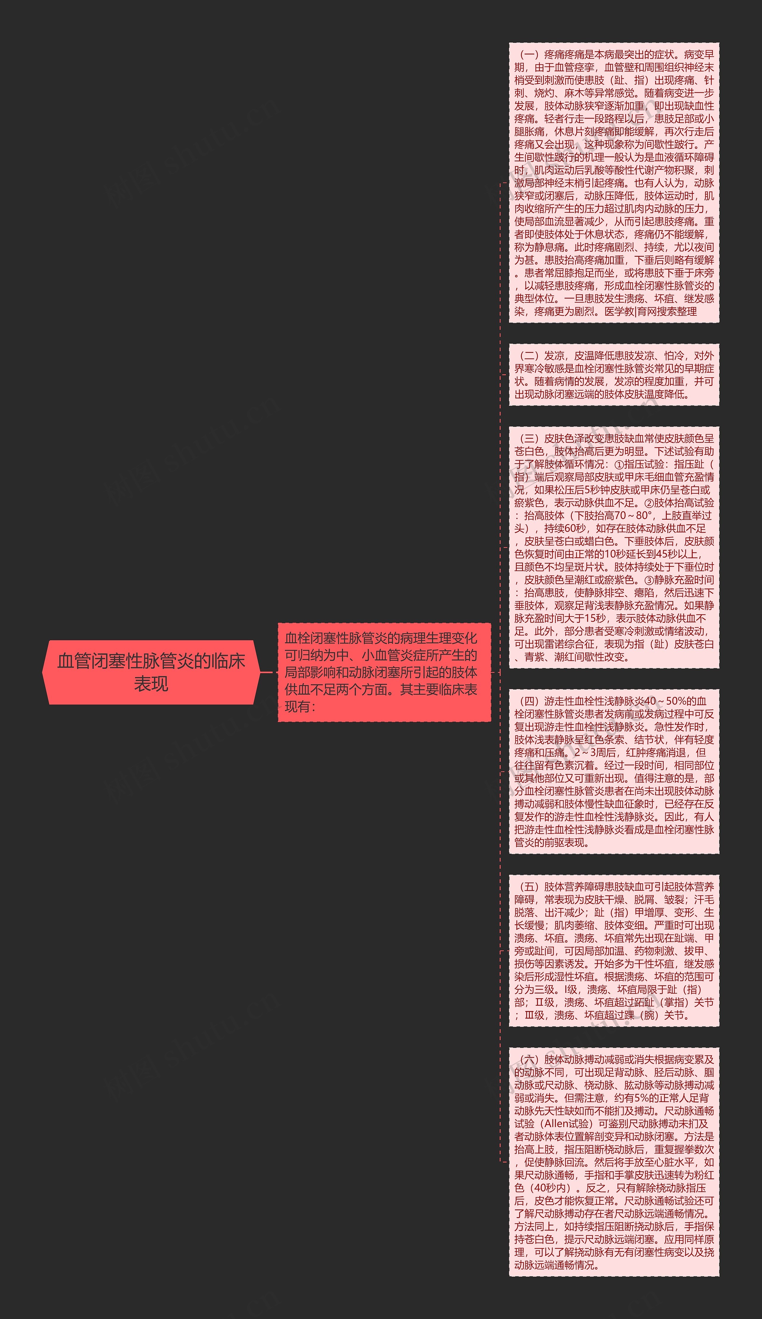 血管闭塞性脉管炎的临床表现