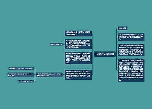 小儿麻醉的相关事项