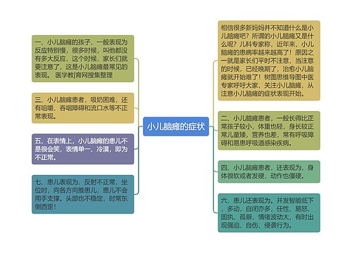 小儿脑瘫的症状